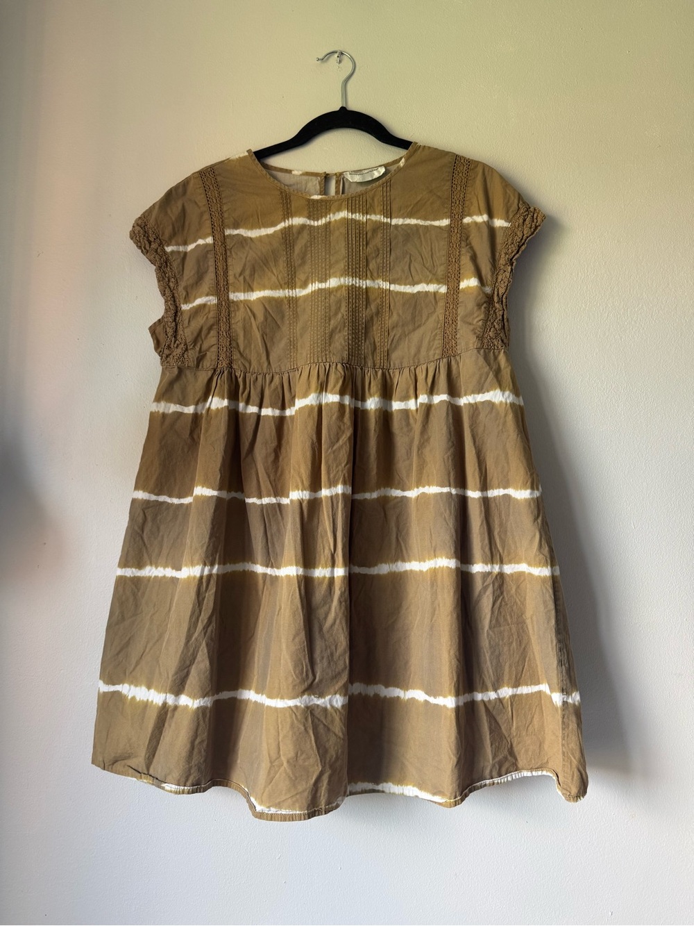 Anthropologie Corey Lynn Carter Tie Dye Brown Dress SZ M
